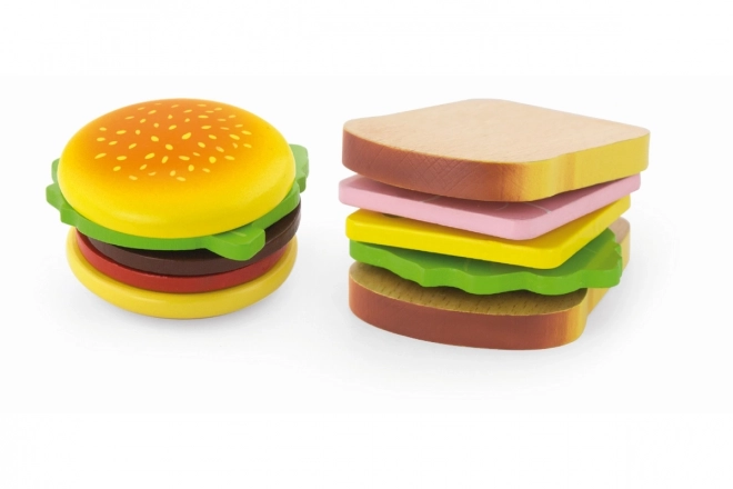 Holz Hamburger und Sandwich Spielset
