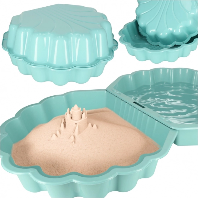 Muschel-Sandkasten 2in1 - Pool und Sandkasten mit Schließfunktion