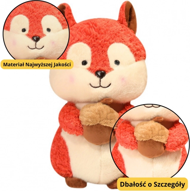 Plüscheichhörnchen mit Nuss 25cm