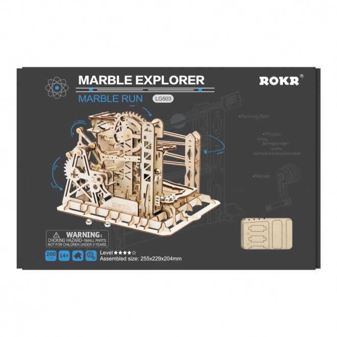 Robotime Rokr 3D Holzpuzzle Kugelbahn: Explorer