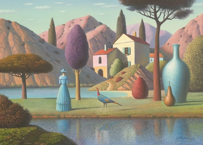 HEYE Puzzle Zeitlos: Dame in Blau 1000 Teile