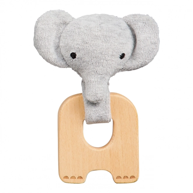 Petit Collage Baby-Holzgreifling Elefant