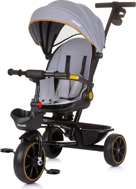 CHIPOLINO Dreirad mit Verdeck Max Sport 2in1 – Aschgrau