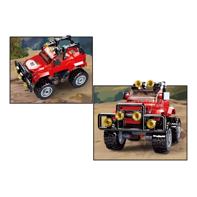 Roter Jeep Bausteinset