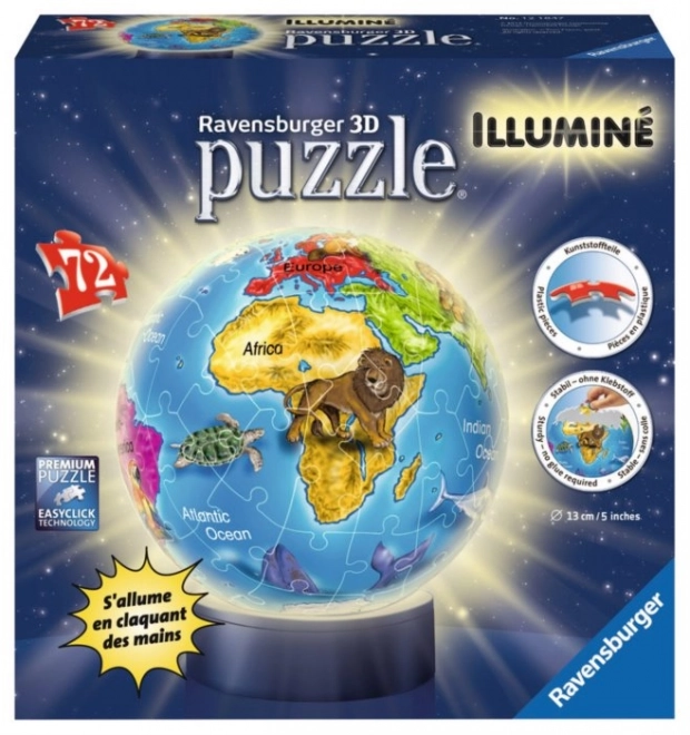 Ravensburger 3D Leuchtender Puzzleball Globus