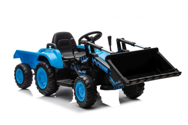 Elektrischer Kindertraktor mit Schaufel blau