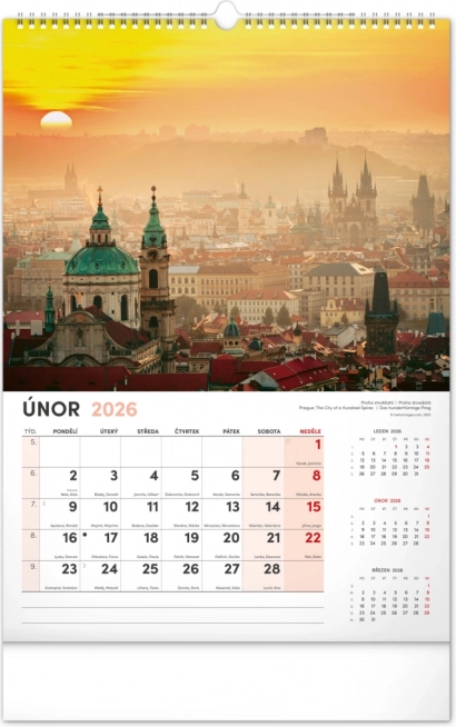 Wandkalender Prag 2026