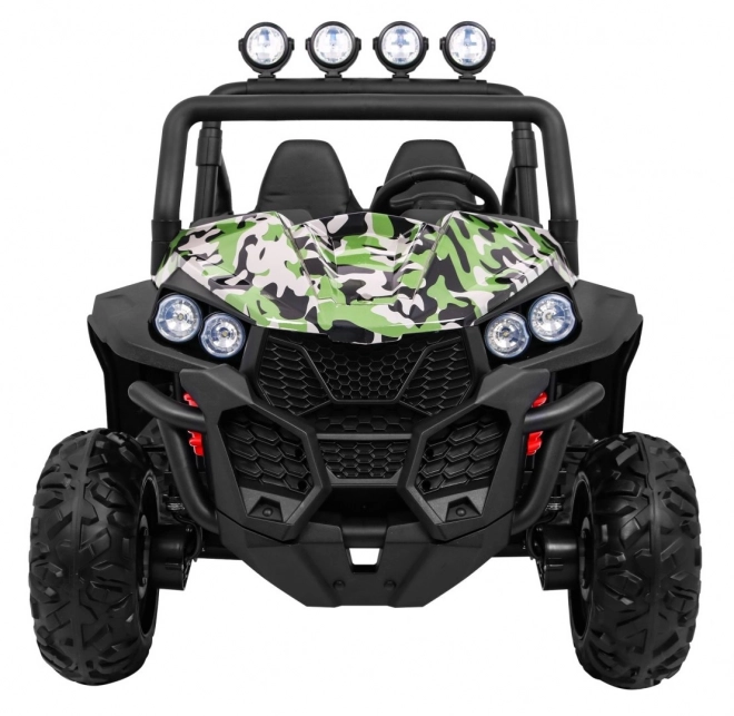 Kinder Geländewagen Grand Buggy 4x4 mit Tarnung, LED-Beleuchtung und MP3-Radio