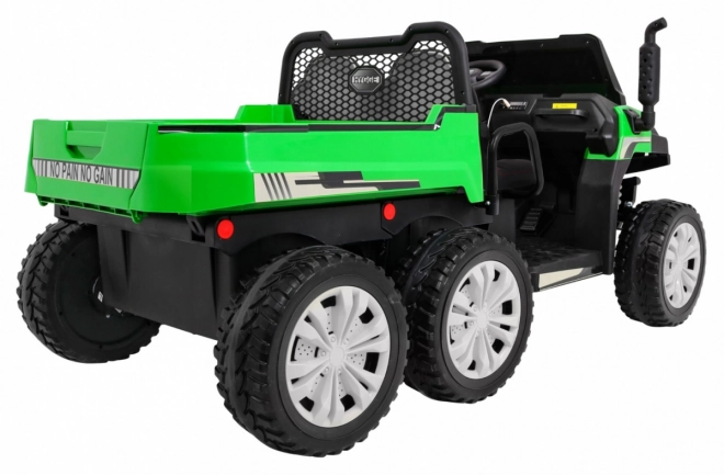 Bauernfahrzeug für 2 Kinder Grün + 4x4 + Fernsteuerung + Kipper + LED Audio