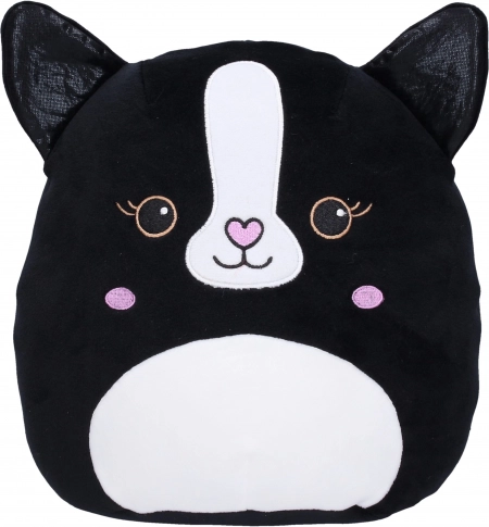 Plüschkissen Katze – schwarz, 25 cm