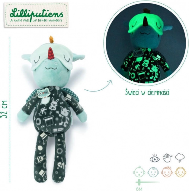Lilliputiens Einschlaf-Kuscheltier mit leuchtenden Elementen Drache Joe 6M+