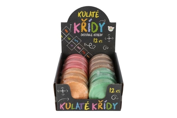 Bunte runde Gehwegkreide
