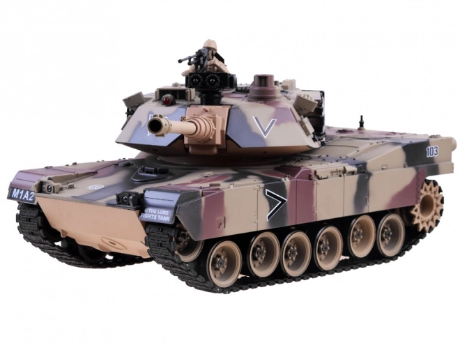 Ferngesteuerter US M1A2 Panzer mit Schussfunktion 1:18