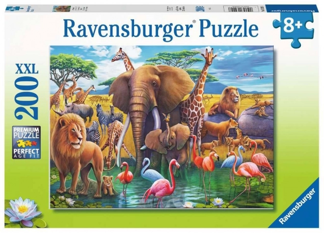 Ravensburger Puzzle Tiere an der Wasserstelle XXL 200 Teile