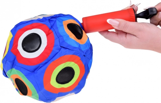 Set für Fußballspiel mit Zielscheibe und leuchtendem Ball