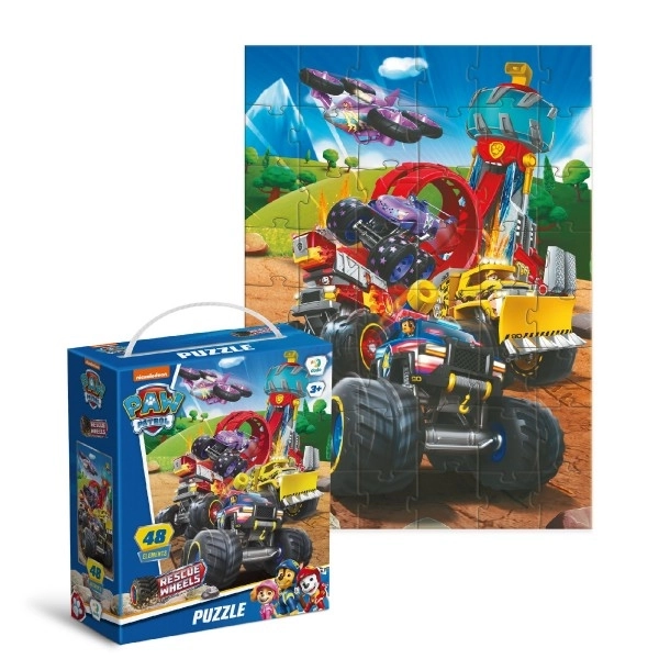 Puzzle mit Motiv der PAW Patrol: Rettungseinsatz auf Rädern