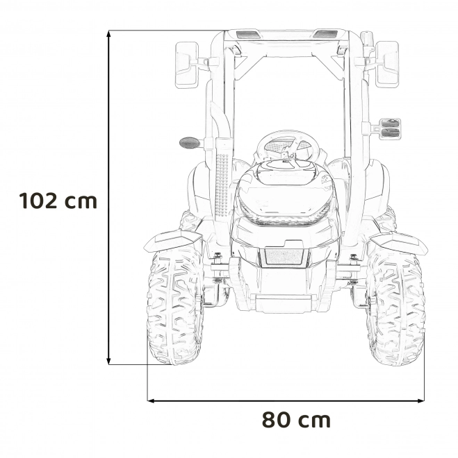 Traktor mit Anhänger rot