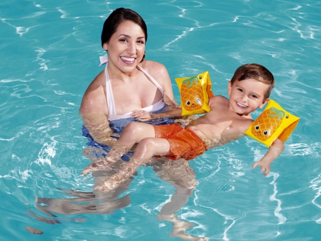 Bestway Lustige Schwimmflügel mit Ananas-Motiv – Gelb