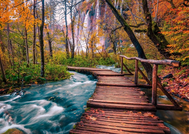 Puzzle Waldstrom in Plitvice 1000 Teile