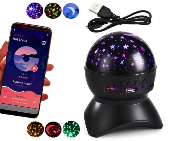 Sternenprojektor Nachtlicht mit Bluetooth Lautsprecher