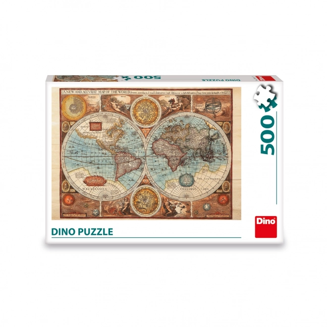 Puzzle Weltkarte 1626, 500 Teile