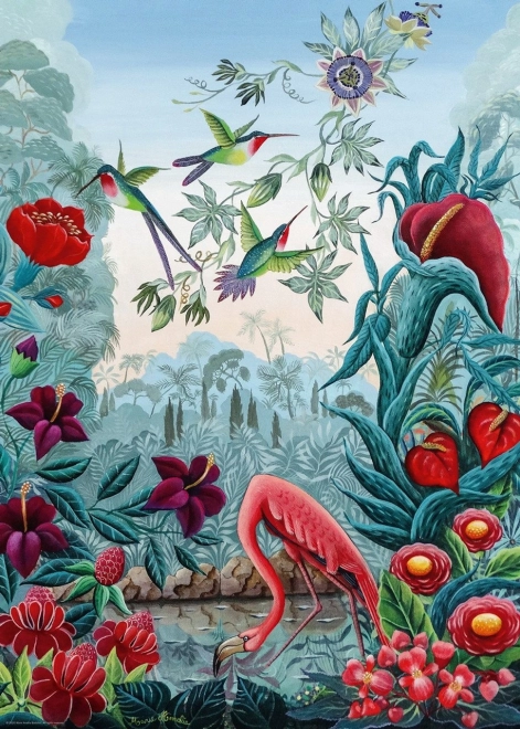 Puzzle Exotischer Garten: Vogelparadies 1000 Teile