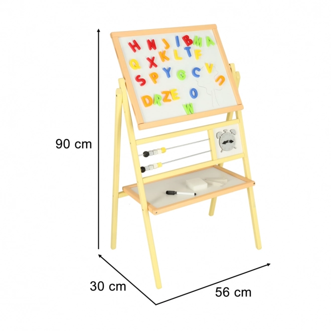 Magnetische Kreidetafel mit Abakus in Grau