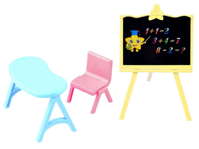 Schul-Set: Tafel, Tisch und Stühlchen