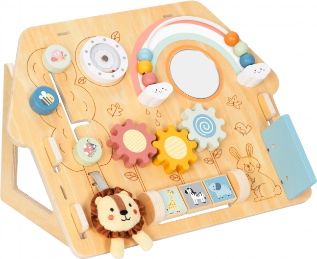 Tooky Toy Große Holz-Manipulationstafel Haus - Aktivitätszentrum