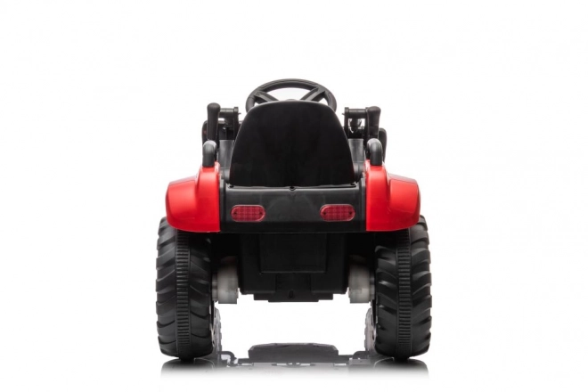 Kinderroter Traktor mit wiederaufladbarem Akku und Löffel