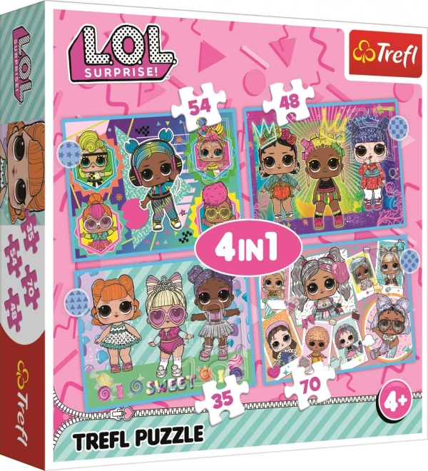 Trefl Puzzle L.O.L. Surprise Treffen Sie die Puppen 4 in 1