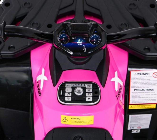 Kinder Elektro-Quad XT-Speed Rosa mit 4x4 Antrieb, LED und MP3