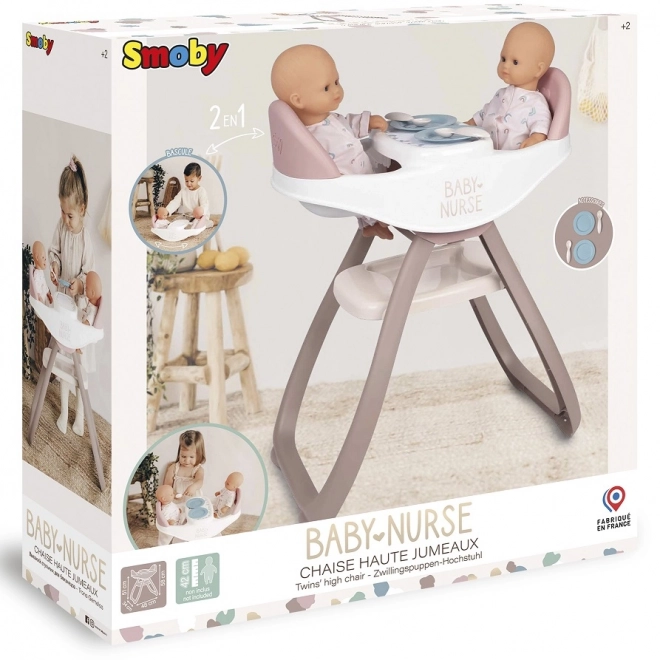 Baby Nurse Doppelhochstuhl für Zwillinge