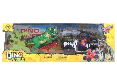 Geländewagen mit Dinosauriern