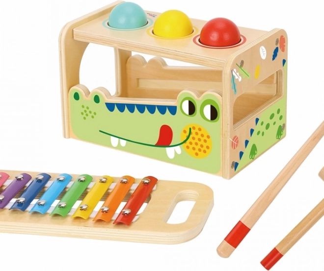 Hammerbank und Xylophon Krokodil 2Kids Spielzeug