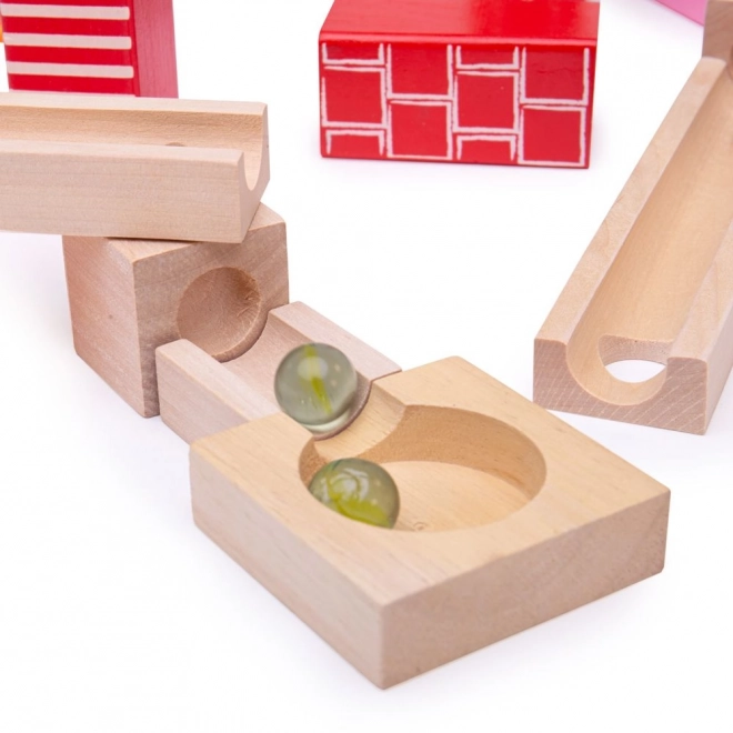 Bunte Holz-Murmelbahn von Bigjigs Toys