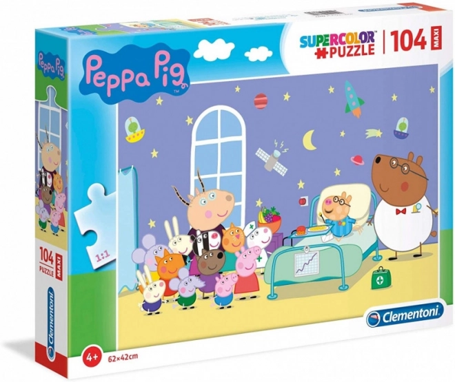 Puzzle Supercolor Maxi 104 Peppa Wutz