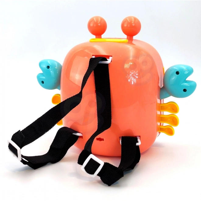 Elektronische Spardose Safe mit Pin-Code Krabbe Rucksack Orange