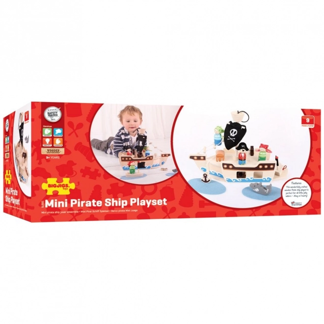 Bigjigs Toys Piratenschiff mit Piraten