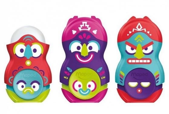 Verspieltes Loopy-Totem-Design im Farbmix