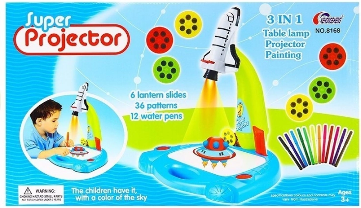 3-in-1: Projektor, Nachtlicht und Malkit