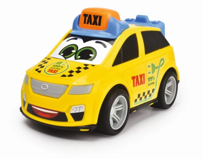 Fröhliches gelbes Taxi