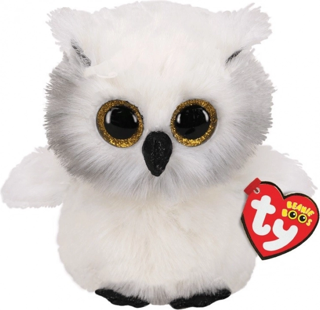 TY Beanie Boos Maskottchen – Eule Austin 15 cm Weiß