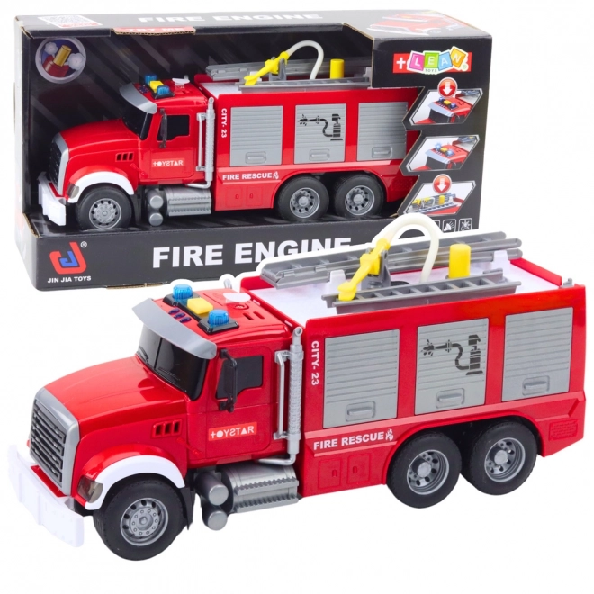 Interaktives Feuerwehrauto mit Wasserpumpe und Lichteffekten