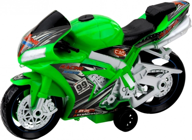 Rennmotorrad mit Licht- und Soundeffekten grünes Spielzeug