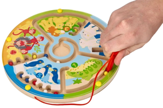 Magnetisches Labyrinth Tiere und Zahlen