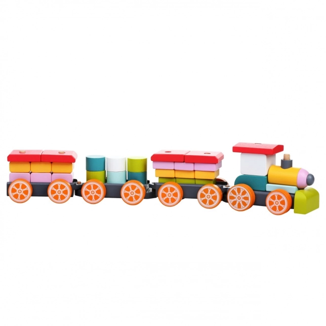 Holzzug mit drei Waggons - 35-teiliges Puzzle