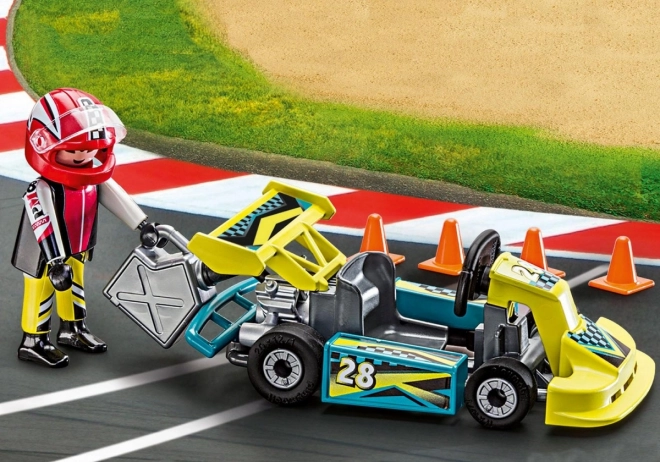 Action Figuren Set Gokart Kiste