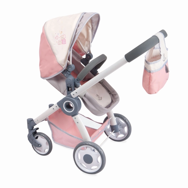 DeCuevas Klappbarer Puppenwagen 3 in 1 mit Tasche Funny 2023 - 70 cm