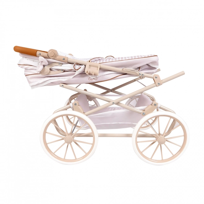 Klappbarer Puppenwagen für Reborn-Puppen mit Sonnenschirm und Zubehör Verona